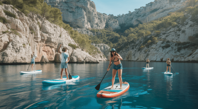 découvrez les calanques en paddle ou kayak et vivez une aventure maritime inoubliable au cœur de paysages naturels paradisiaques.