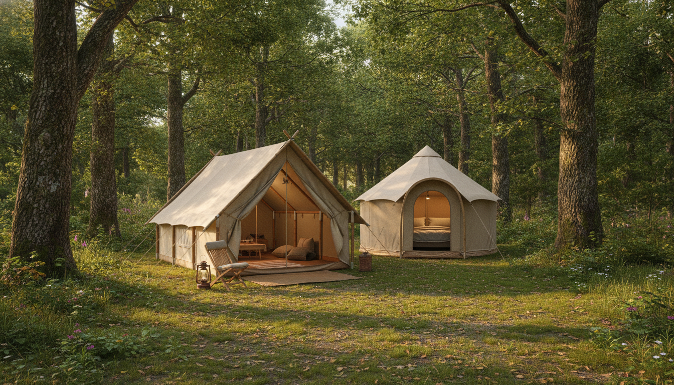 découvrez le camping en harmonie avec la nature grâce à nos tentes lodge et bungalows toile, pour des séjours authentiques et confortables au plus près de l'environnement.