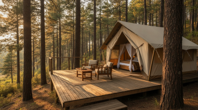 découvrez le camping en harmonie avec la nature grâce à nos tentes lodge et bungalows toile, pour des séjours authentiques et conviviaux au cœur de paysages préservés.