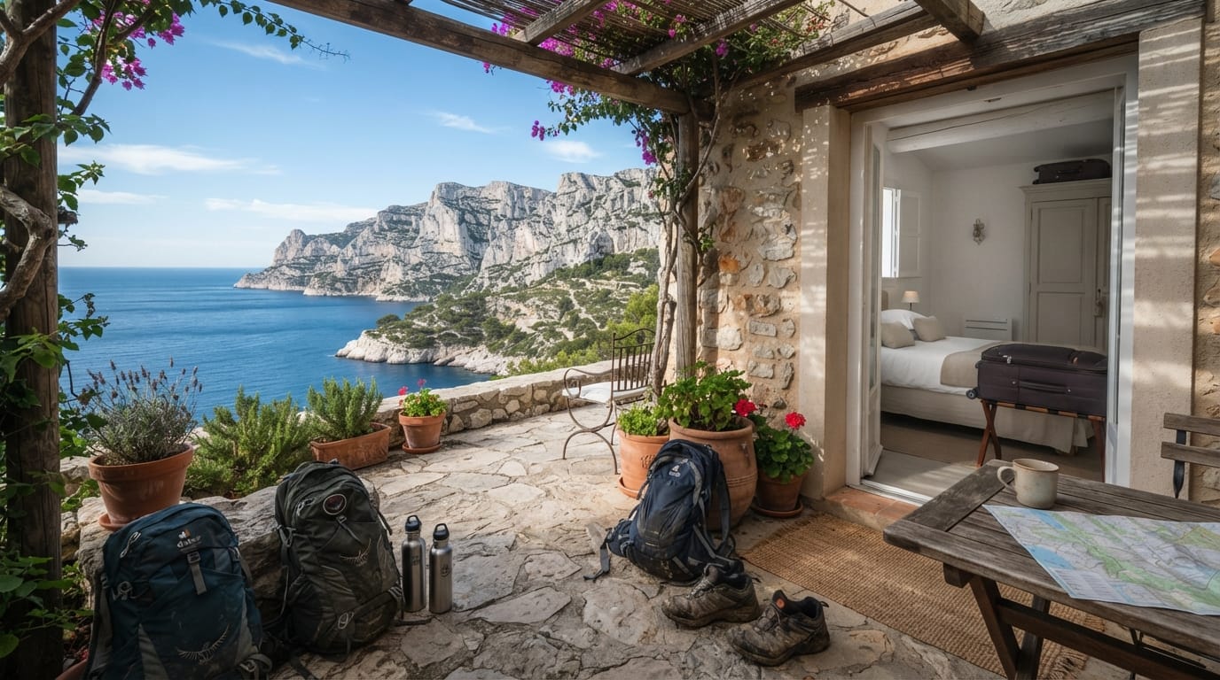 découvrez quel hébergement choisir pour explorer les calanques depuis un point de chute idéal, sans changer de logement chaque jour.